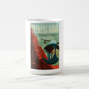 Mug Olympus Mons sur Mars, le plus haut volcan du syst