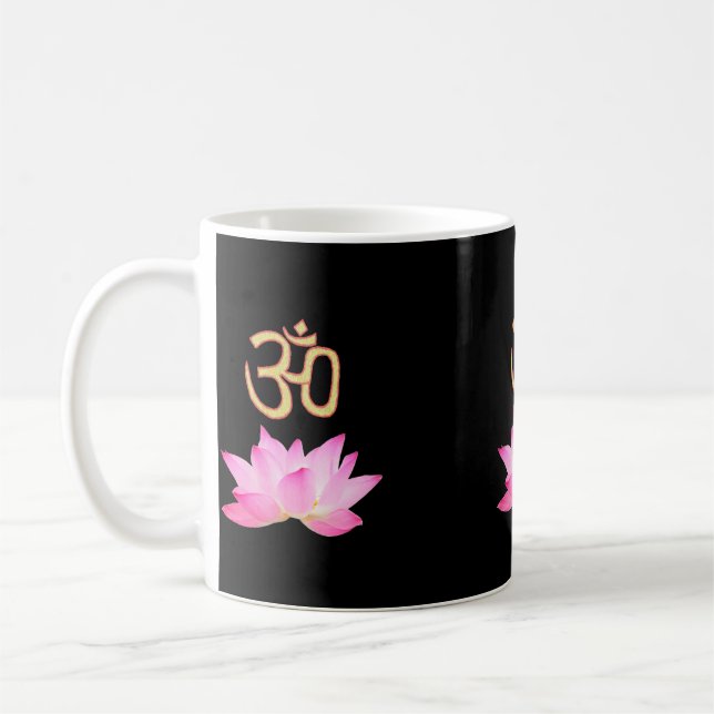 Mug Om de lotus rose noire (Gauche)