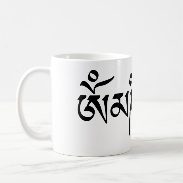 Mug Om Mani Padme Hum Mantra bouddhiste tibétain (Gauche)