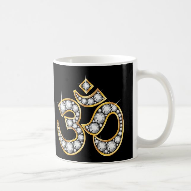 Mug Om Symbole with "Diamond" Stones (Droite)