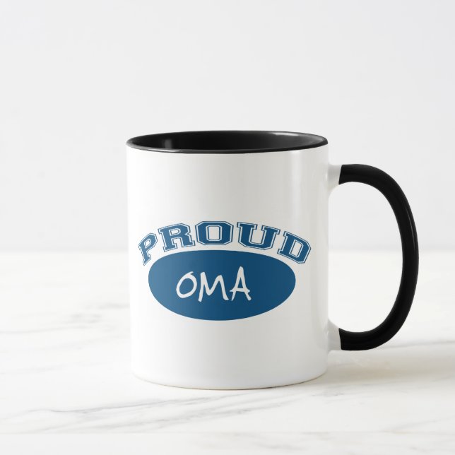 Mug Oma fier (bleu) (Droite)