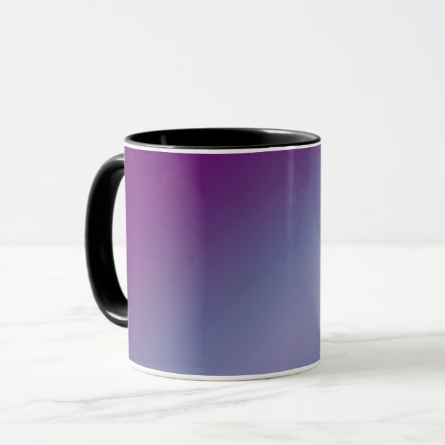 Mug Ombre clair de lune violet et bleu (Devant gauche)
