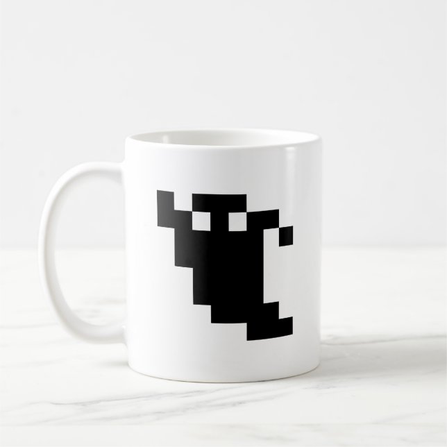 Mug Ombre fantôme de 8 bits Pixel (Gauche)