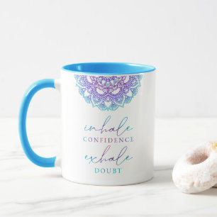 Mug Ombre Mandala Inhale Confiance Exhale Doute Yoga