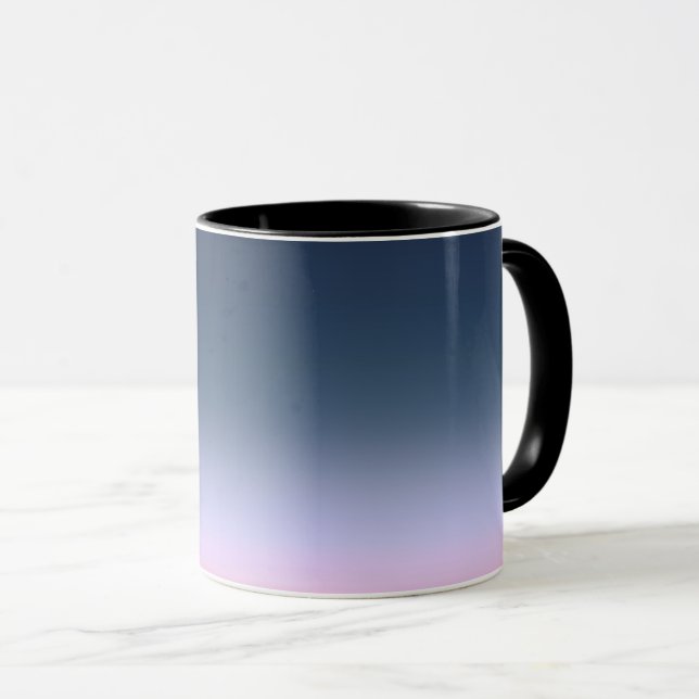 Mug Ombre rose-bleu . (Devant droit)