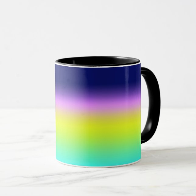 Mug Ombre violet jaune vert couleurs printemps été rig (Devant droit)