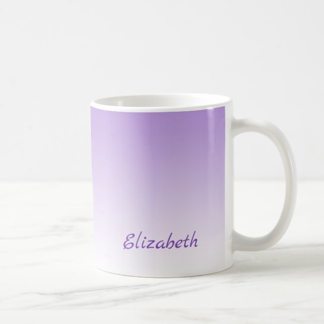 Mug Ombre violette minimaliste personnalisée (Droite)
