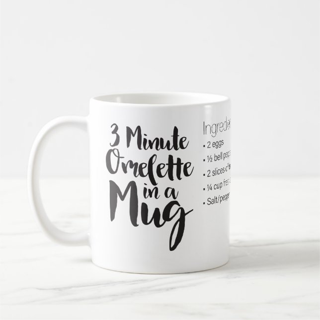 Mug Omelette de 3 minutes dans une recette de viande (Gauche)