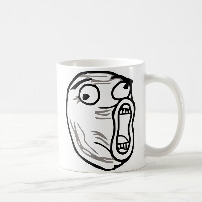 Mug omfg d'omg de rofl d'humour de meme de visage de (Droite)