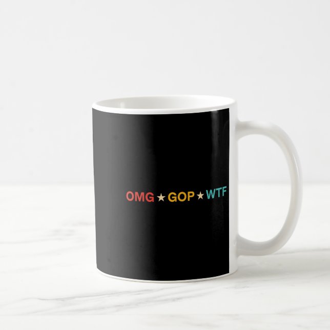 Mug Omg Gop Wtf Vintage Design  (Droite)