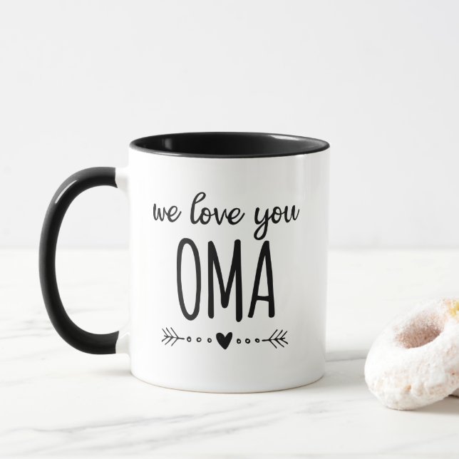 Mug On aime Oma (Avec donut)