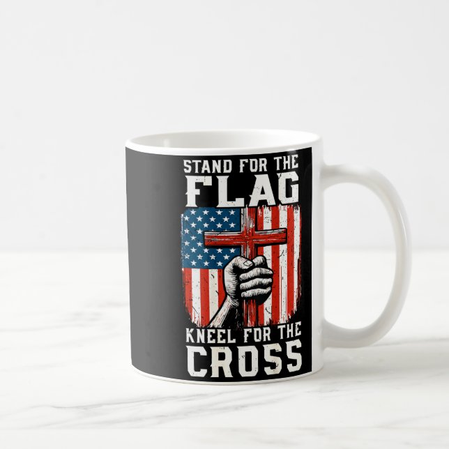 Mug On-back Stand For Flag Kneel Cross Patriotic Chris (Droite)