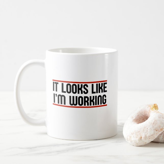 Mug On dirait que je travaille (Avec donut)