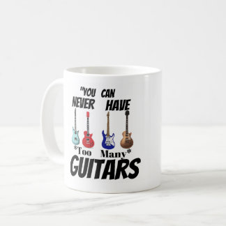 Mug "On n'a jamais trop de guitares" Musique personnal