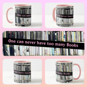 Mug On n'a jamais trop de livres Rose