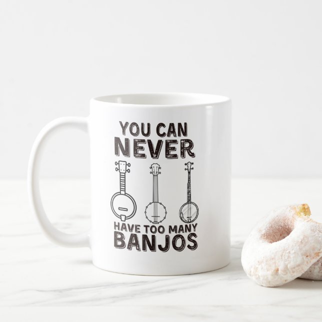 Mug On ne peut jamais avoir trop de banjos drôle banjo (Avec donut)