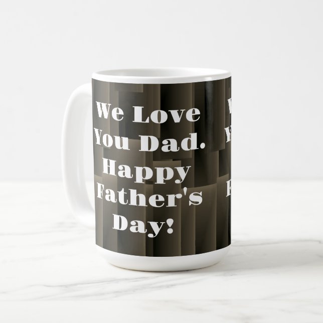 Mug On t'aime Papa. Bonne fête des Pères. (Devant gauche)