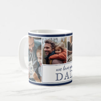 Mug On t'aime Papa Collage de 4 photos Fête des pères