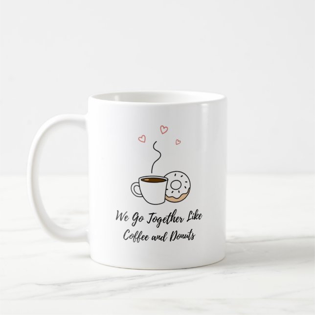 Mug On va ensemble comme du café et des beignets Valen (Gauche)