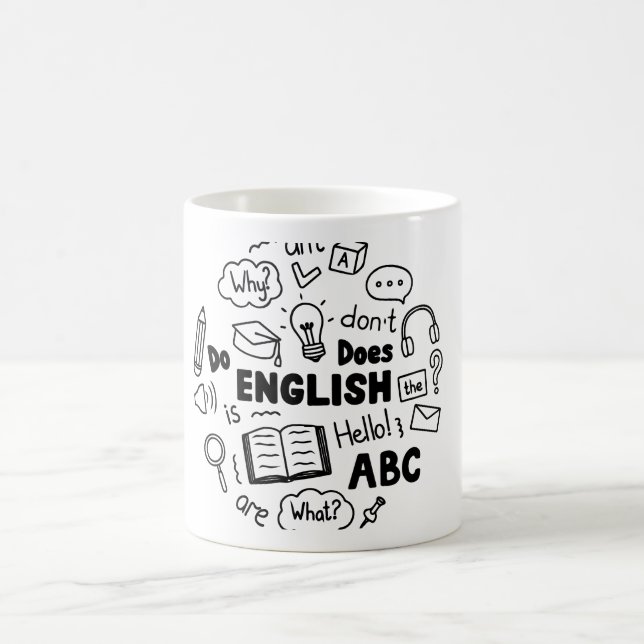 Mug Once in a Blue Moon Idiom Design English Learning (Centre)