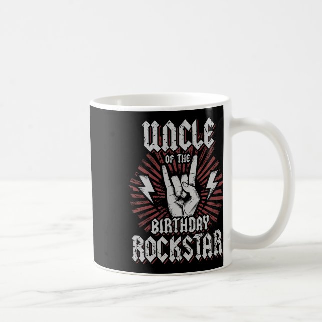 Mug Oncle de l'anniversaire de la rockstar corresponda (Droite)
