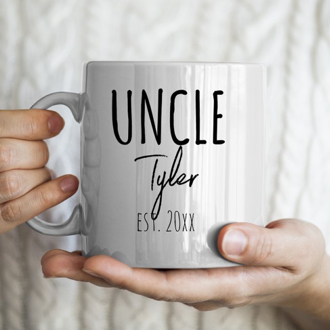 Mug Oncle & Est Personnalisé. Année (Créateur téléchargé)