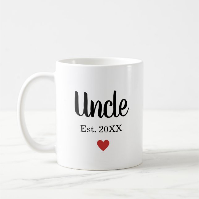 Mug Oncle moderne Année établie Petit Coeur (Gauche)