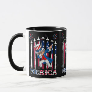 Mug Oncle patriotique Sam Dabbing 4 juillet