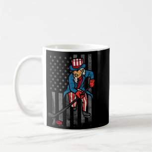 Mug Oncle Sam de hockey sur glace du 4 juillet Drapeau
