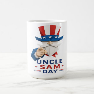 Mug Oncle Sam patriotique en papier découpé - Fête de