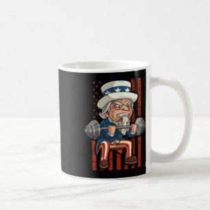 Mug Oncle Sam Patriotique haltérophile 4 juillet salle