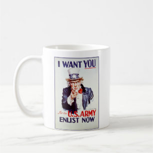 Mug Oncle Sam patriotique - poster vintage
