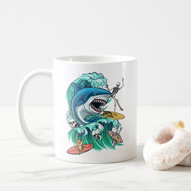 Mug Onde requin (Avec donut)