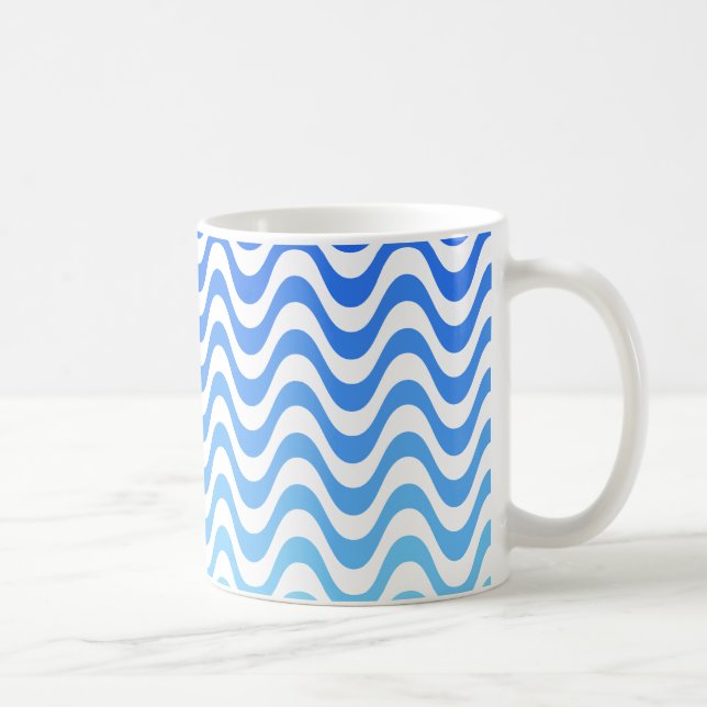 Mug Ondes bleues dégradantes (Droite)