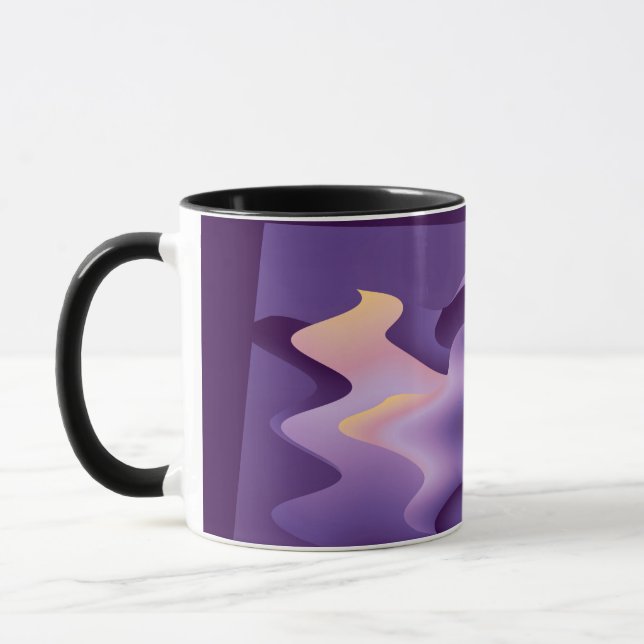 Mug Ondes violettes (Gauche)