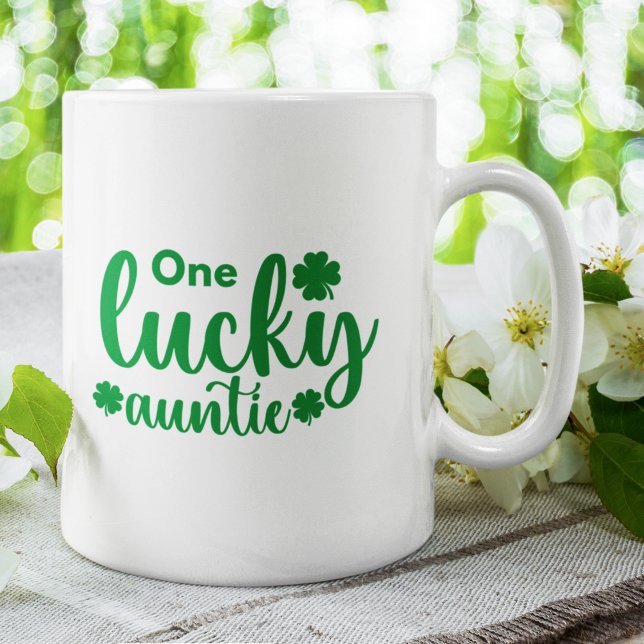 Mug One Lucky Auntie Cute St Patrick Day (Créateur téléchargé)