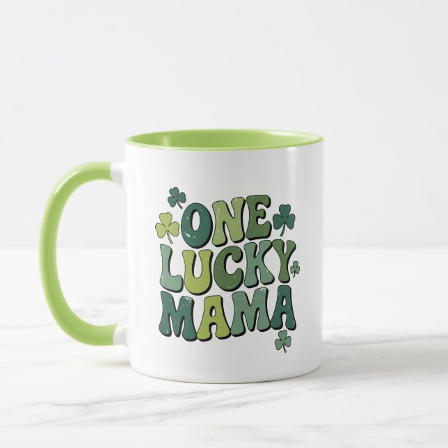 Mug One Lucky Mama Retro St Patrick’s Day (Gauche)