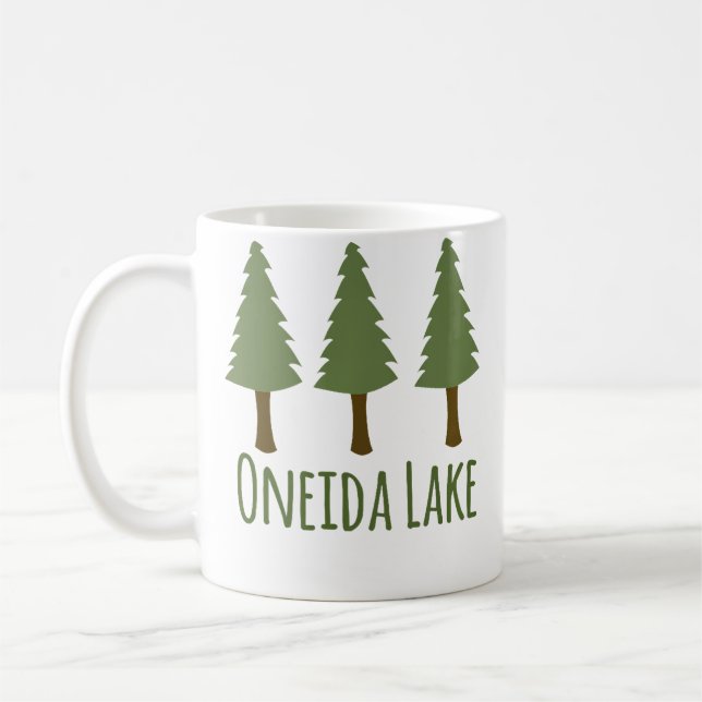 Mug Oneida Lake Camping Rustique Pins Forêt Bois (Gauche)