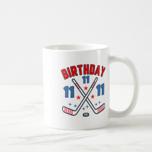 Mug Onze de hockey sur glace Anniversaire garçon 11 an