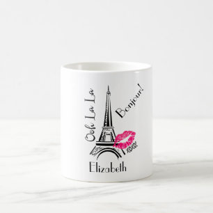Mug Ooh La Paris Tour Eiffel aux lèvres roses