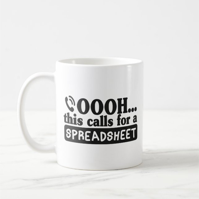 Mug OOOH...Cela Demande Un Tableur, Comptable Cool (Gauche)