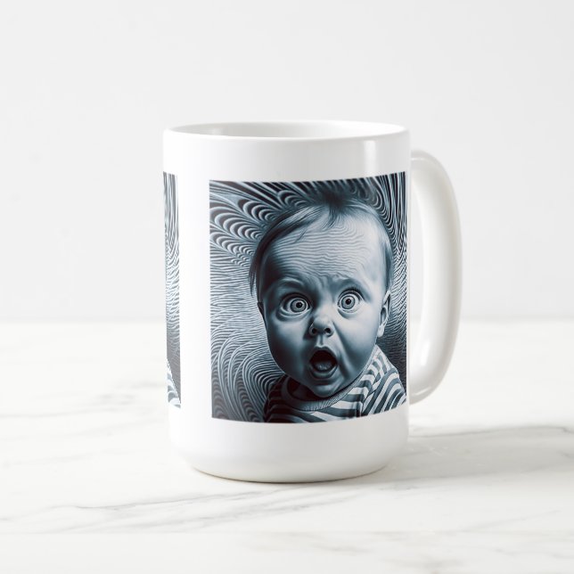 Mug Op Art Baby Classic Mug, 15 oz (Devant droit)
