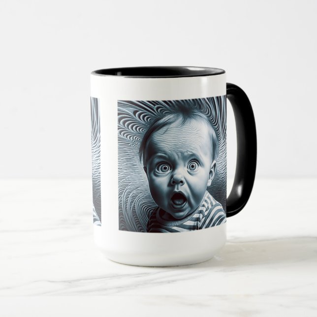 Mug Op Art Baby Combo Mug, 15 oz (Devant droit)