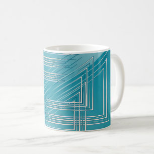 Mug Opal Turquoise blanc