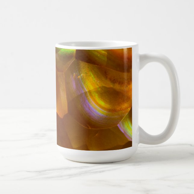 Mug Opale de feu orange iridescente (Droite)
