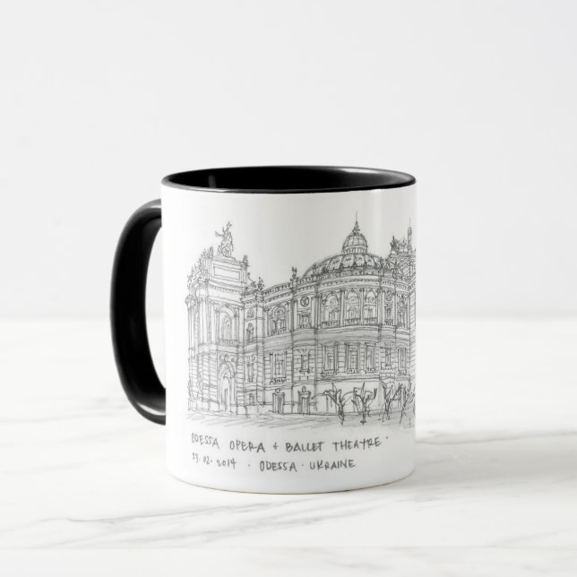 Mug Opéra + théâtre de ballet, Odessa, Ukraine (Devant gauche)