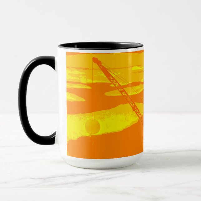 MUG OPÉRATEUR DE CRANE GOLF GOLFING IMAGINAIRE ART OPÉ (Gauche)