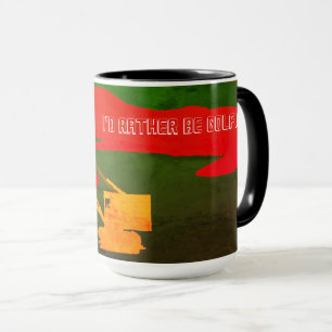 MUG OPÉRATEUR DE CRANE GOLF GOLFING IMAGINAIRE ART OPÉ