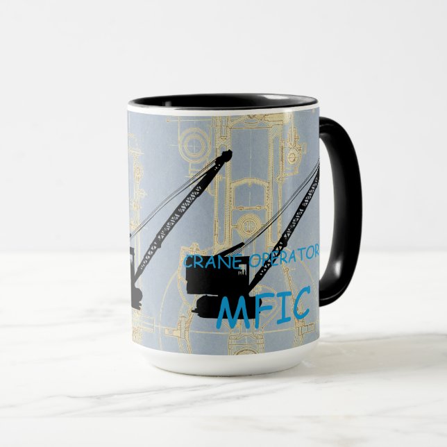 Mug Opérateur de grue = CRANE VINTAGE CRAWLER MFIC (Devant droit)