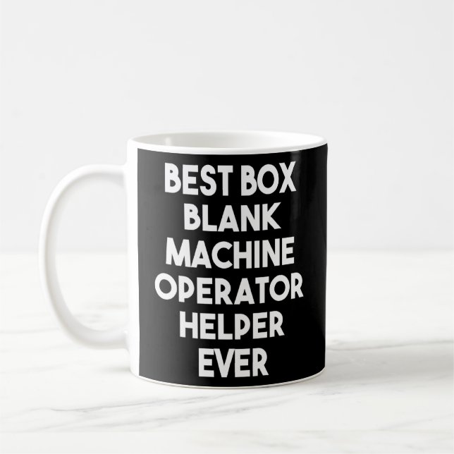 Mug Opérateur de machine vierge de la meilleure boîte (Gauche)